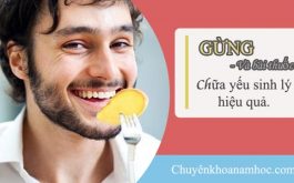 Chữa yếu sinh lý bằng gừng