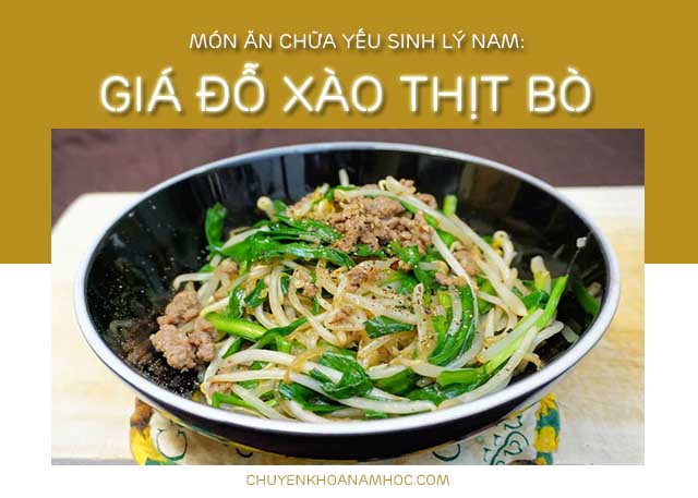 trị bệnh yếu sinh lý bằng giá đỗ