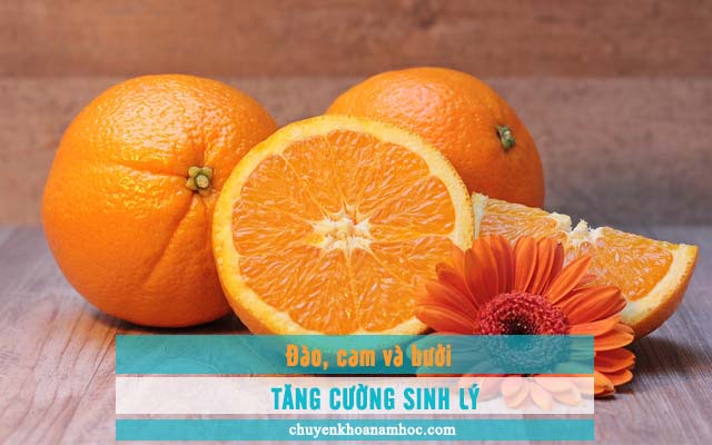 Đào, cam, bưởi giúp tăng cường sinh lý