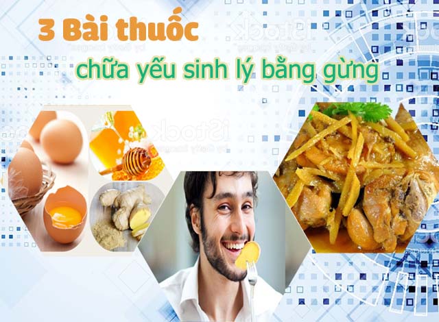 dùng gừng chữa yếu sinh lý