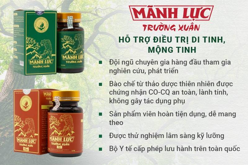 Mãnh lực Trường xuân giải pháp cho chứng di tinh, mộng tinh