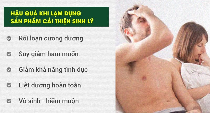 Lạm dụng sản phẩm cải thiện sinh lý gây nhiều nguy hại