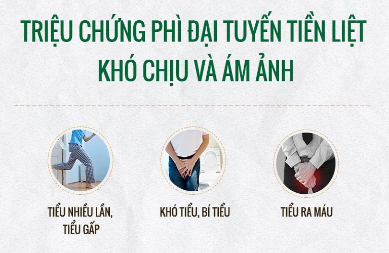 Triệu chứng phì đại tiền liệt tuyến thường gặp